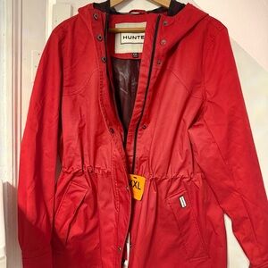 Hunter water resistant Red rain coat